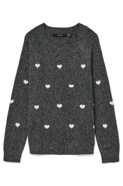 Vero Moda Jersey de cuello redondo Gris oscuro Hot