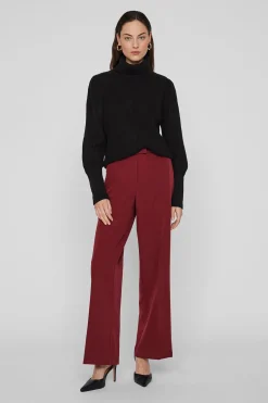 Vila Jersey de cuello vuelto con canalé Negro Best