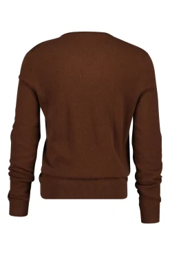 Gant Jersey de lana con cuello en V Marr&oacute;n Discount