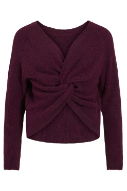 Vila Jersey de lana reversible Morado