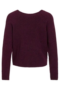 Vila Jersey de lana reversible Morado