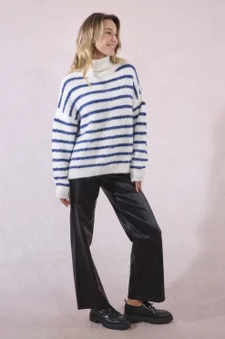 Molly Bracken Jersey de manga larga estampado rayas Multicolor Hot