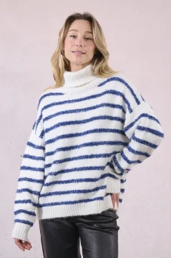 Molly Bracken Jersey de manga larga estampado rayas Multicolor Hot