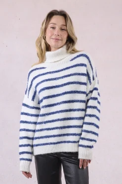 Molly Bracken Jersey de manga larga estampado rayas Multicolor Hot