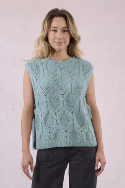 Molly Bracken Jersey de manga sisa detalle lazo Turquesa Online