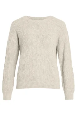 Vila Jersey de ochos con cuello redondo Marfil Discount