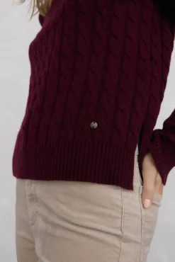 Pedro del Hierro Jersey de ochos lana merino Burdeos Best