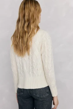 Pedro del Hierro Jersey de ochos tachas brillo Crudo Discount