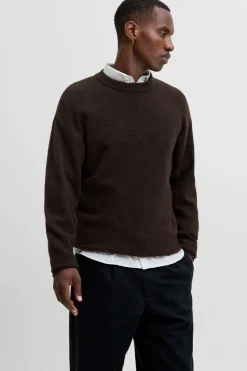 Jack & Jones Jersey de punto básico marr&oacute;n Clearance