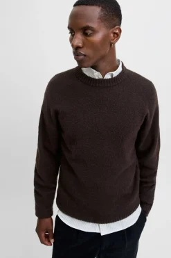 Jack & Jones Jersey de punto básico marr&oacute;n Clearance