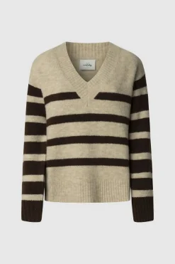 Pepe Jeans Jersey de punto Cecil Stripe beige Discount