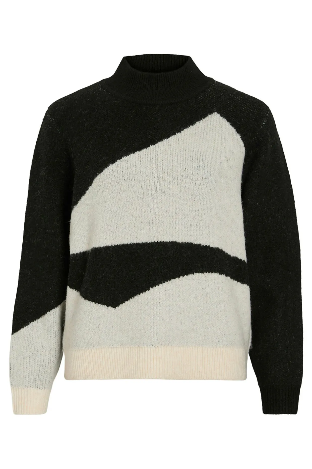 Vila Jersey de punto color block Negro Best