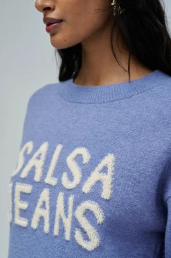 Salsa Jeans Jersey de punto con branding Azul oscuro Sale