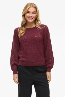 Vila Jersey de punto con calados Morado Best