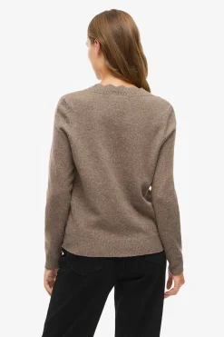 Vila Jersey de punto con cuello pico Marr&oacute;n New