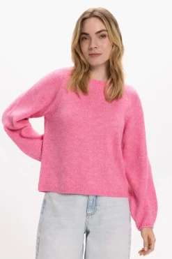 Vila Jersey de punto con detalle en puño Rosa Sale