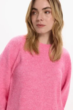 Vila Jersey de punto con detalle en puño Rosa Sale