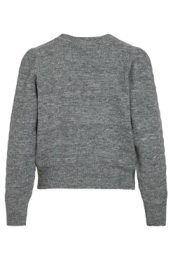 Vila Jersey de punto con lana Gris Sale