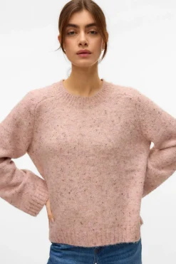 Vero Moda Jersey de punto con lana y estilo ancho Rosa New