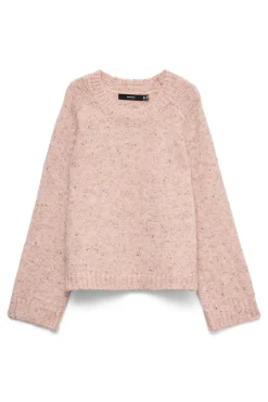 Vero Moda Jersey de punto con lana y estilo ancho Rosa New