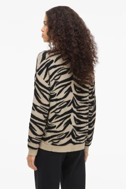 Vila Jersey de punto con viscosa Estampado beige Hot