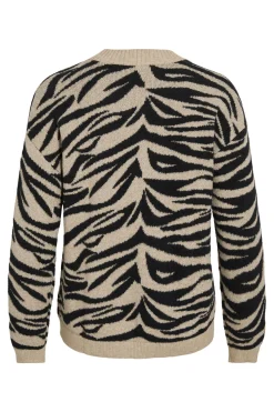 Vila Jersey de punto con viscosa Estampado beige Hot
