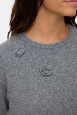 Vero Moda Curve Jersey de punto cuello redondo Curve Gris Hot