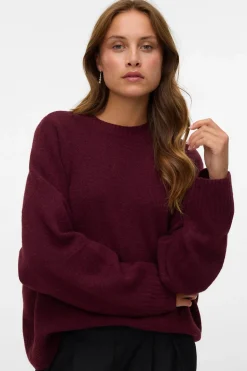 Vero Moda Jersey de punto cuello redondo Morado Clearance