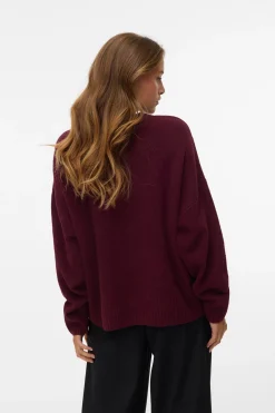 Vero Moda Jersey de punto cuello redondo Morado Clearance