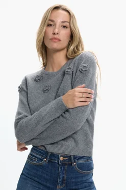 Vero Moda Jersey de punto cuello redondo Gris