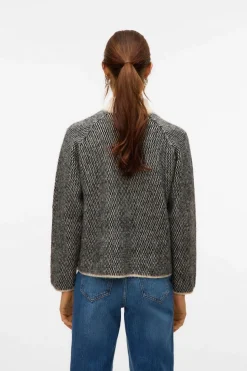 Vero Moda Jersey de punto cuello subido Gris Discount