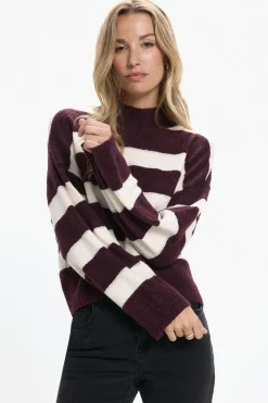 Vero Moda Jersey de punto cuello subido Morado Online