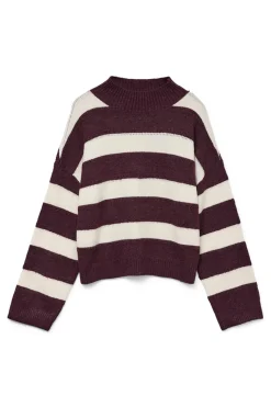 Vero Moda Jersey de punto cuello subido Morado Online