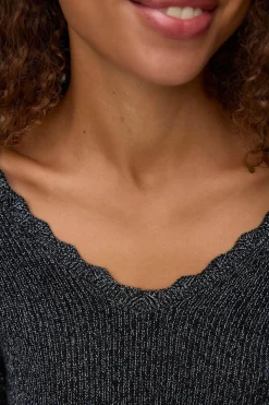 Vero Moda Jersey de punto de manga larga Gris oscuro Online