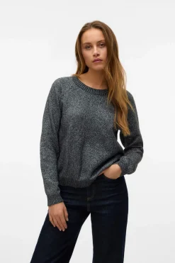 Vero Moda Jersey de punto de mujer con lurex Gris oscuro Discount