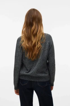 Vero Moda Jersey de punto de mujer con lurex Gris oscuro Discount