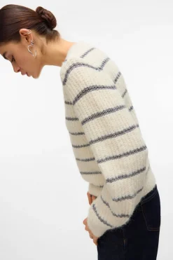 Vero Moda Jersey de punto detalles lúrex Beige Clearance