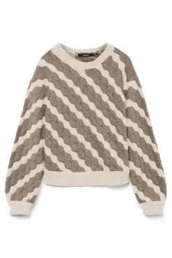 Vero Moda Jersey de punto efecto geométrico Beige