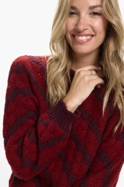 Vero Moda Jersey de punto efecto geométrico Vino Hot