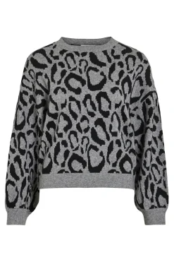 Vila Jersey de punto estampado de viscosa Gris Online
