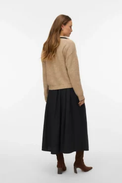 Vero Moda Jersey de punto lazada Marr&oacute;n New