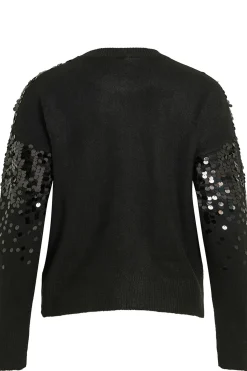 Vila Jersey de punto lentejuelas Negro Sale