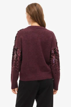 Vila Jersey de punto lentejuelas Morado Online