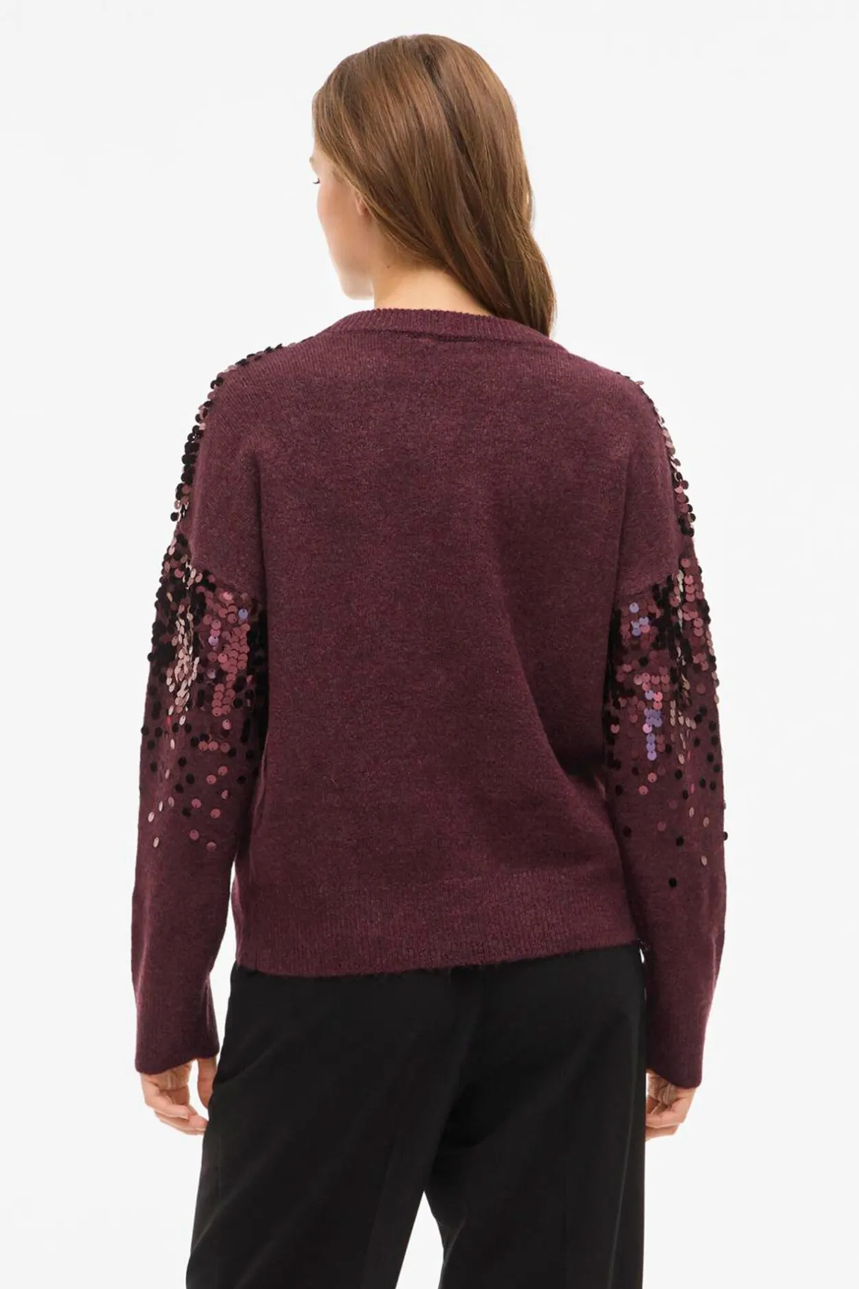 Vila Jersey de punto lentejuelas Morado Online