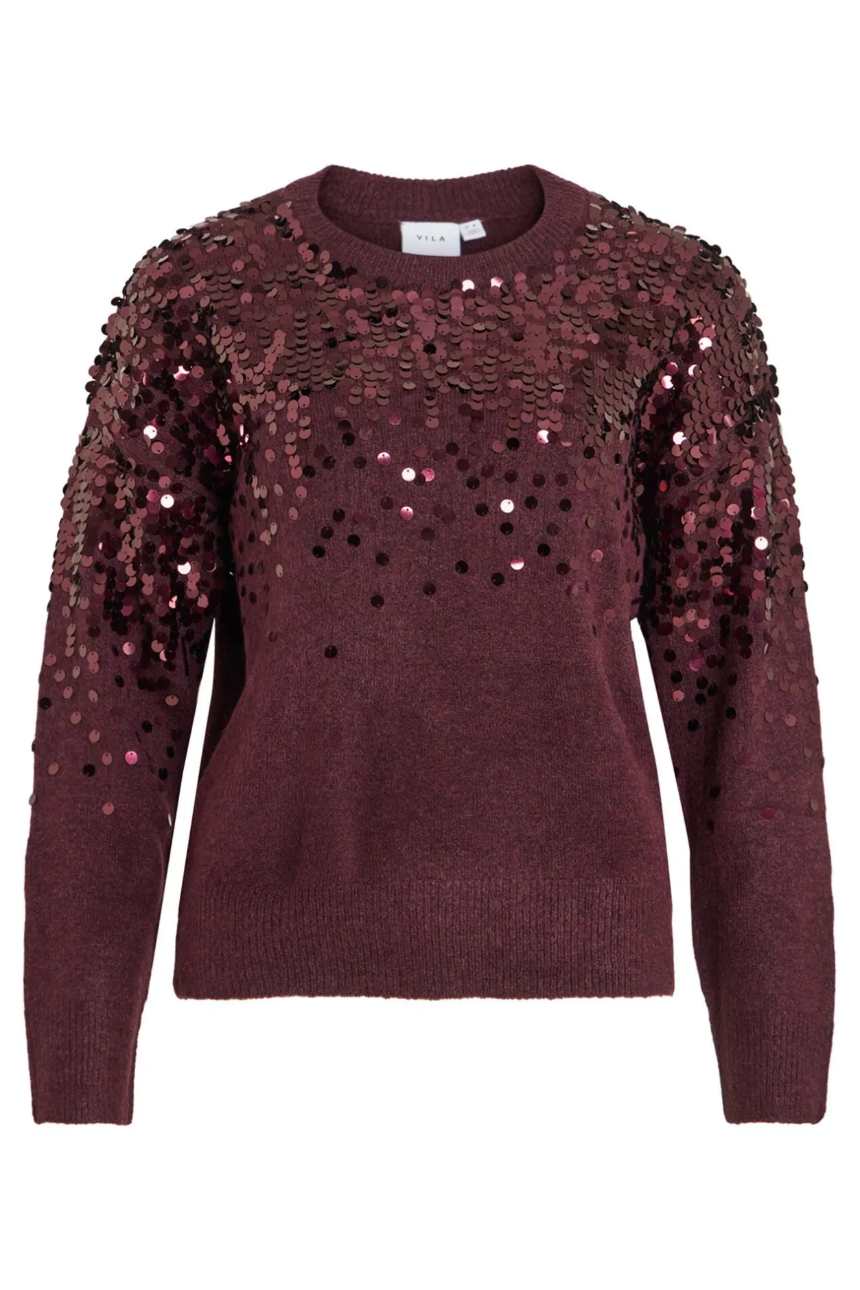 Vila Jersey de punto lentejuelas Morado Online