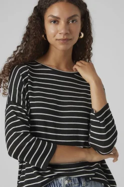 Vero Moda Jersey de punto manga 3/4 Negro