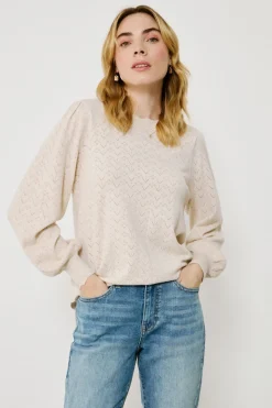 Vila Jersey de punto pointelle Marr&oacute;n Sale