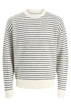 Jack & Jones Jersey de punto rayas blanco Online