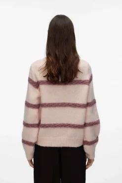 Vero Moda Jersey de punto rayas Rosa Sale