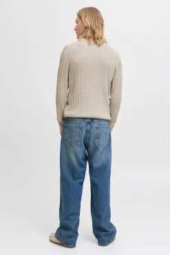 Jack & Jones Jersey de punto trenzado gris Best